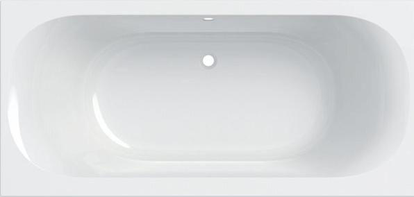 Image du produit Geberit baignoire rectangulaire Soana, Duo, baignoire à encastrer, bord étroit, 190 x 90 cm, blanc (196 l, 90 cm, 48 cm)