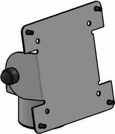 Actual product image Ergonomic Solutions New VESA Top mount - BLACK (Table, 27")