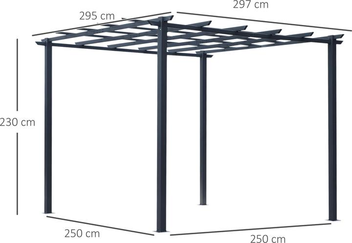 Produktbild Outsunny Rosenpavillon (300 cm, 300 cm)
