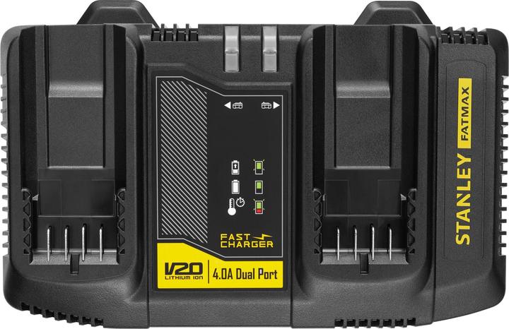 Image du produit Stanley FatMax Chargeur rapide à deux baies SFMCB24 (18 volts, 4 ampères, 2 batteries en parallèle, pour (18 V)