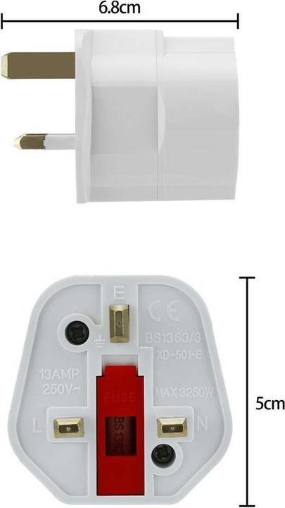 Produktbild Intirilife Steckdosenadapter 4er Set UK Typ G auf EU