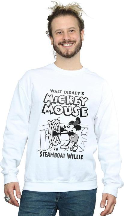 Actual product image Disney Mens Mickey Mouse Steamboat Willie Sweatshirt (4XL)