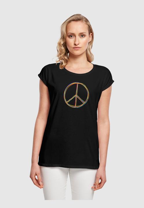 Produktbild Merchcode Peace Multicolor with Ladies Basic T-Shirt - 173337 (M)