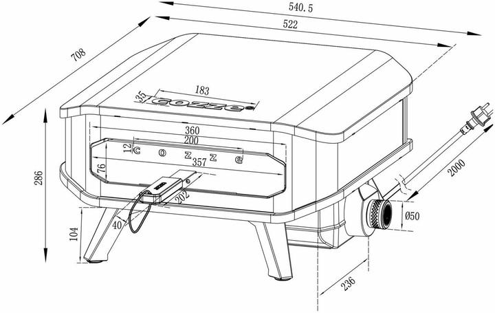 Actual product image Cozze Pizza oven 13” (Electric pizza oven)