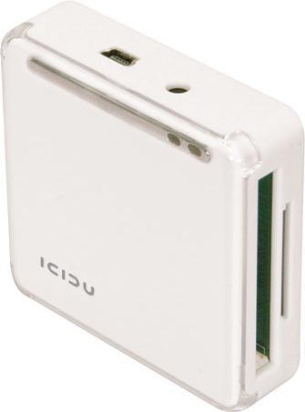 Productafbeelding Icidu USB 2.0 HUB & Lezer Wit (USB 2.0)