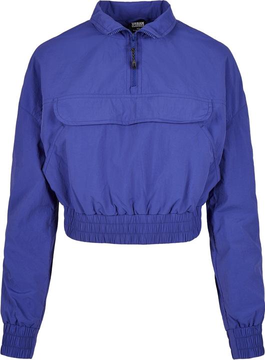 Urban Classics Ladies Cropped Crinkle Nylon Pull Over Jacket