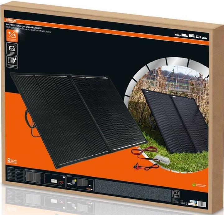 Produktbild Osram BATTERYcharge SOLAR 200W Monokristallines Solarmodul 200 W 12 V, 5 V (200 W, 10.50 kg)