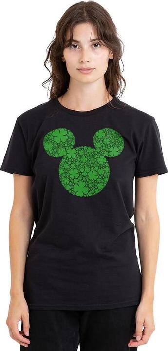 Actual product image Disney Unisex Adult Shamrock Ears Mickey Mouse St Patricks Day T-Shirt (L)