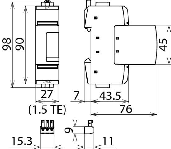 Actual product image Dehn Surge arrester guard DG SE CI 440 FM