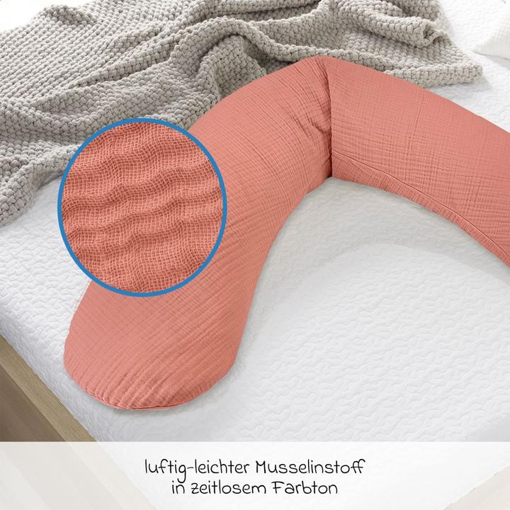 Image du produit Theraline Housse de rechange pour coussin d'allaitement L'Original - Mousseline (190 cm)