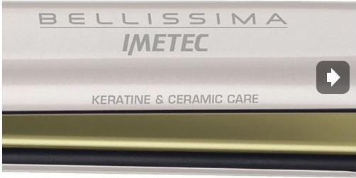 Actual product image - Hair Straightener With Ceramic Surface And Keratin 11249 B9 400 Imetec (Straightening iron)