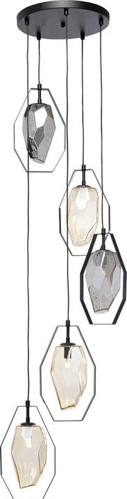 Actual product image Kare Design Pendant Light Diamond Fever Spiral Black Ø42cm (G9)