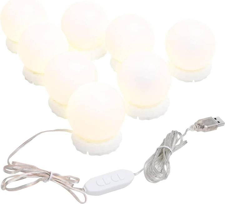 Actual product image VidaXL Wandspiegel mit LED-Leuchten 20x50 cm Glas Oval (20 x 50 cm)
