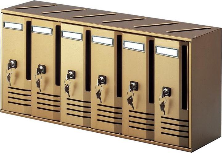 Alubox 20C6/BR Boîte aux lettres Bronze Boîte aux lettres murale Aluminium