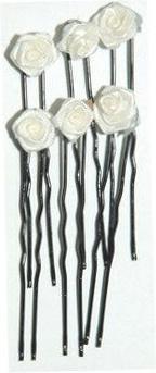 A&A Haarnadel Rose schwarz weiss 6 Stück (6 Stk.)