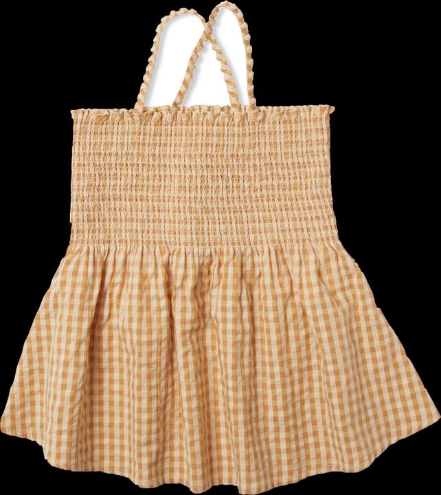 Actual product image Konges Slojd Birch smock dress toffee check (80)