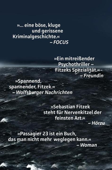 Produktbild Passagier 23 (Deutsch, Sebastian Fitzek, 2015)