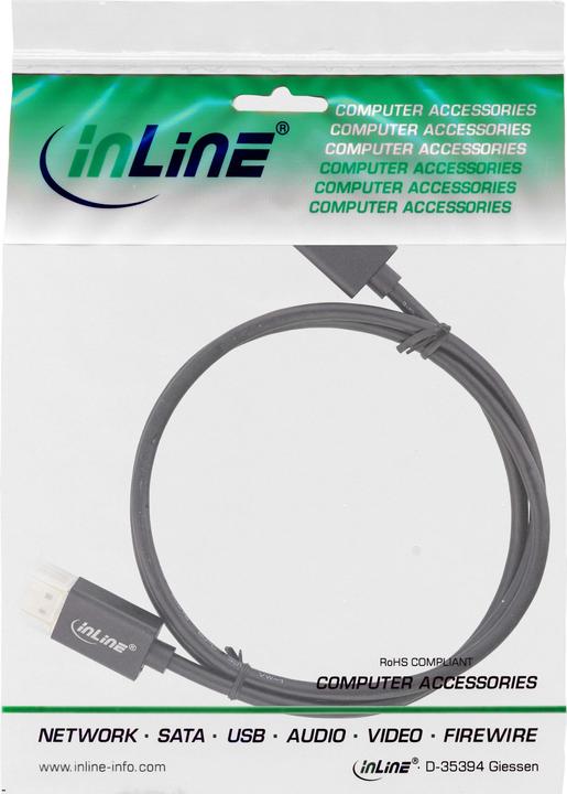 Produktbild InLine DisplayPort 1.4 Kabel Slim (2 m, DisplayPort)