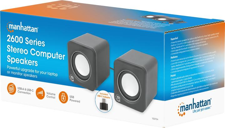 Actual product image Manhattan Speakers for PC and laptop - 2600 Series