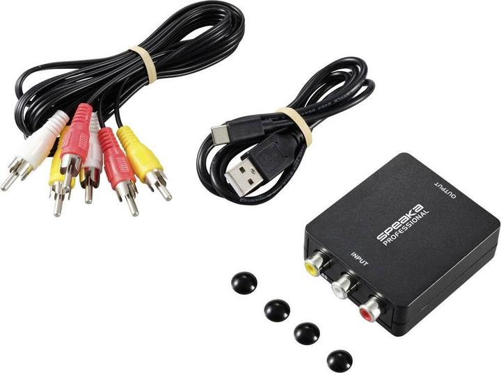 Immagine prodotto SpeaKa Professional Convertitore AV (Cinch - HDMI) 1920 x 1080 pixel (Convertitore videocamera)