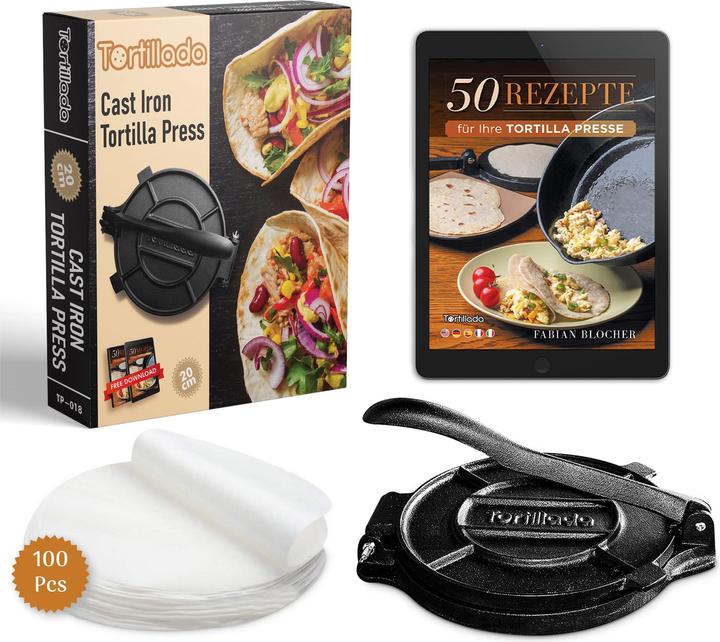 Immagine prodotto Tortillada Pressa per tortilla in ghisa da 20 cm