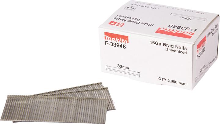 Actual product image Makita F-33948 Studs 1.6X32mm 16ga 2000pcs.
