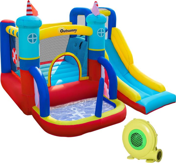 Produktbild Outsunny Hüpfburg Oxford-Gewebe, Polyester-Gewebe mehrfarbig