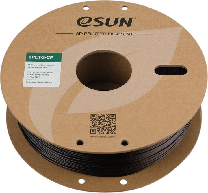 Actual product image eSUN ePETG-CF Carbon Red Filament 1.75mm 1Kg (PETG, 1.75 mm, 1000 g, Red)