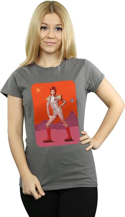 Actual product image David Bowie Womens/Ladies On Mars Cotton T-Shirt (XL)