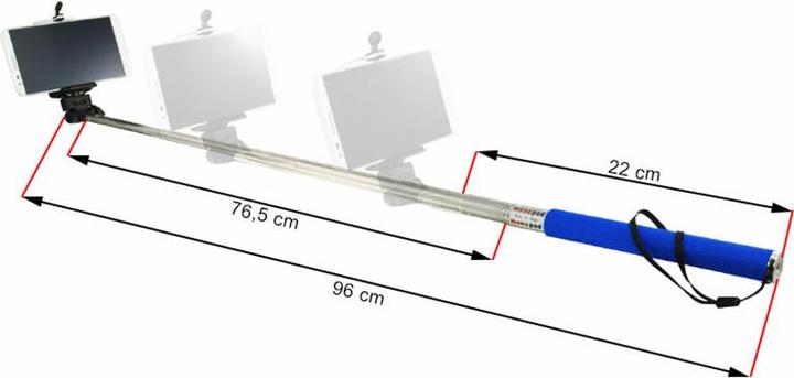 Produktbild Hermex Selfie Stick GRÜN für Apple iPhone & Android Smartphones