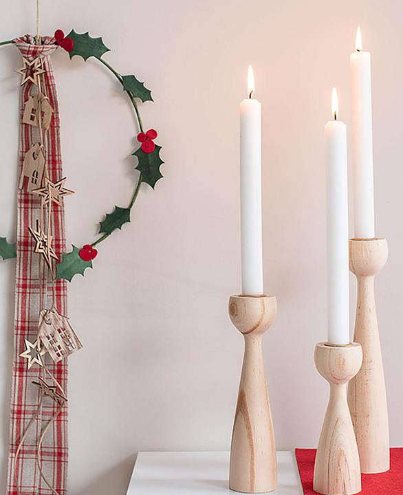 Immagine prodotto Halbach Portacandele, portacandele in legno naturale
