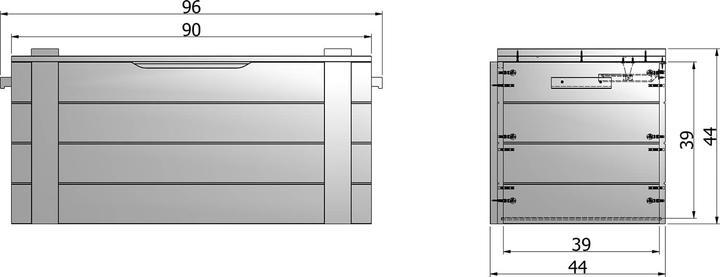 Actual product image Woood Dennis (42 x 90 x 42 cm)
