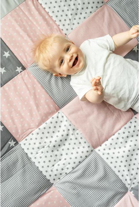 Image du produit Ullenboom Couverture pour enfant, étoiles roses 120 cm x 120
