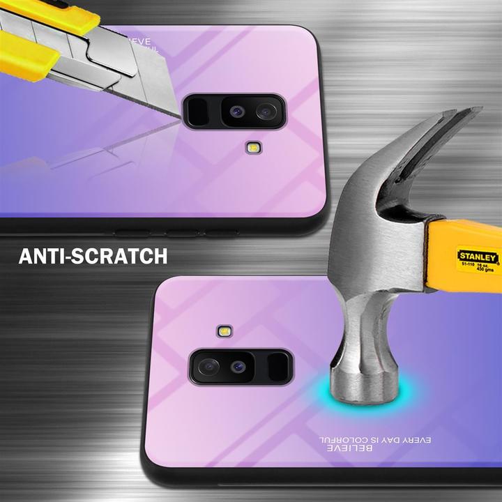 Produktbild Cadorabo TPU 2 Farben Glas Cover (Samsung Galaxy A6+)