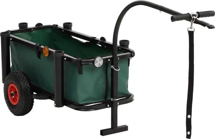 Produktbild VidaXL Angelwagen mit Tasche Schwarz Stahl