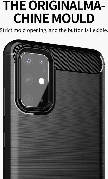 Immagine prodotto Cadorabo TPU Ultra sottile in acciaio inossidabile al carbonio Combi Cover (Samsung Galaxy S20+)