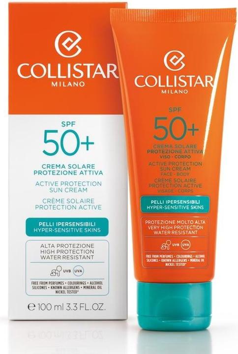 Produktbild Collistar CS Sun - Active Protection Sun Cream face & body SPF50+ (Sonnencreme, SPF 50, 100 ml)