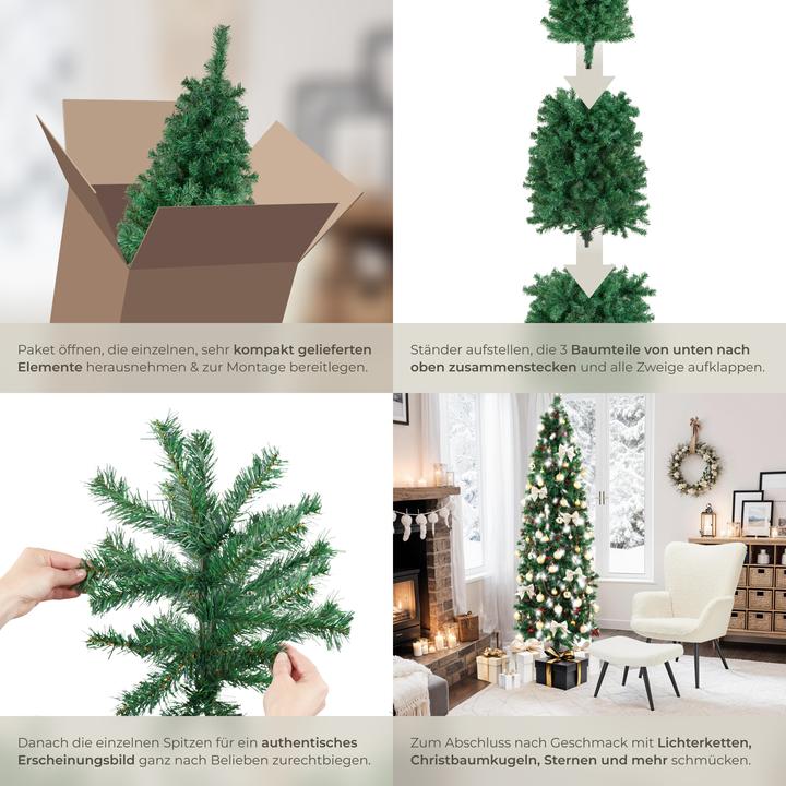 Actual product image tectake Christmas Tree Comet - artificial in green, with dense needles (180 cm)