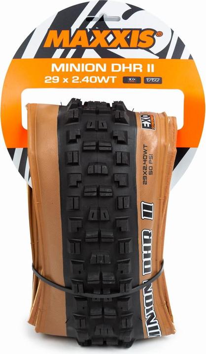 Immagine prodotto Maxxis Minion DHR II Skinwall TR EXO 60TPI Dual (29 x 2.40, 61-622)