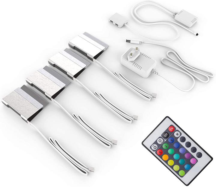 Produktbild B.K.Licht LED Glasbodenbeleuchtung 4er Set
