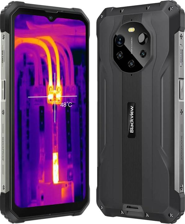 Actual product image Blackview BL8800 Pro 5G (FLIR - 6.58" Display - 128 GB, 8 GB RAM) Black (128 GB, Black, 6.58", 50 Mpx, 5G)