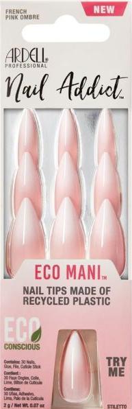 Immagine prodotto Ardell Nail Addict Eco Mani Pink Ombre 30 Stk (Unghie artificiali, Rosa Ombre)