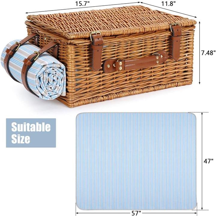 Actual product image HappyPicnic Picknickkorb-Set mit Kühlfach für 2 Personen