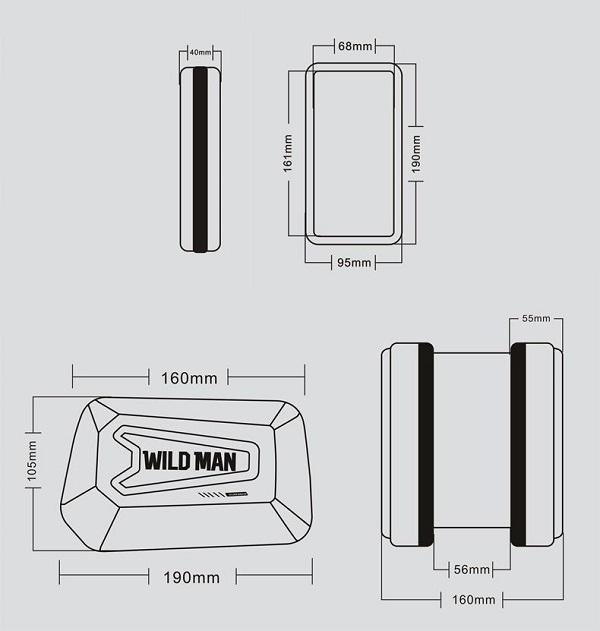 Image du produit Wildman Etui/uchwyt rowerowy XL E6S sakwa na ramę czarna/black (1 l, Sacoche de cadre)
