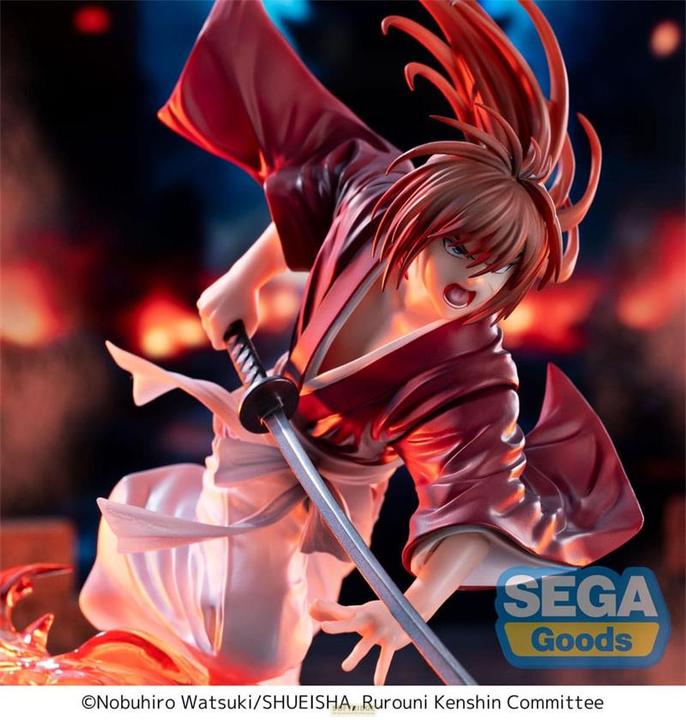 Actual product image Sega Rurouni Kenshin Luminasta PVC Statue "Rurouni Kenshin" "Kenshin Himura" 15 cm