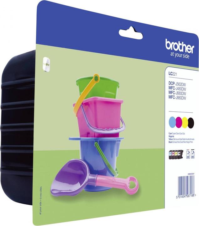 Brother 4 INKTCARTRIDGES B/C/M/Y W/SEC TAG (M, BK, C, Y)