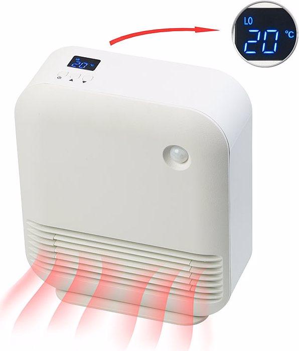 Image du produit Sichler Radiateur soufflant design en céramique avec capteur de mouvement, minuterie et affichage (1500 W)