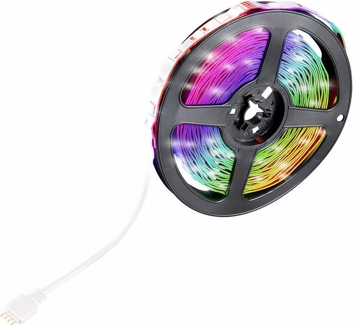 Produktbild Luminea WLAN-RGB-LED-Streifen mit Sound-Steuerung (RGB, 13 cm, Indoor)