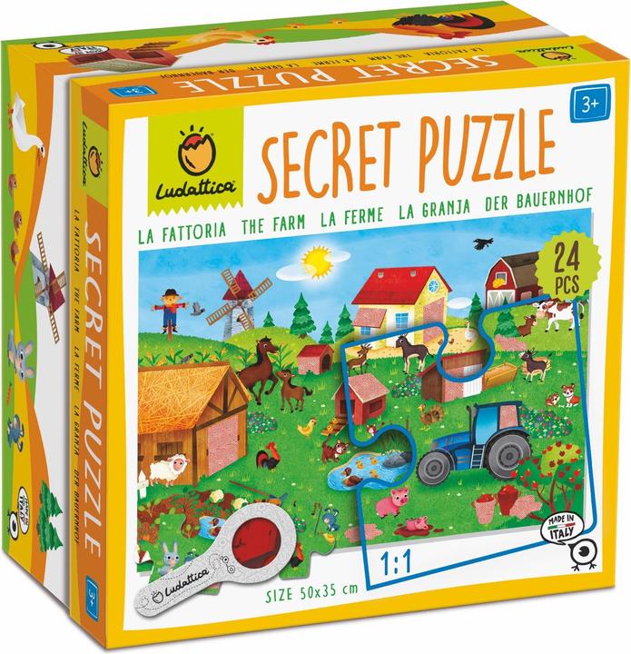 Actual product image Ludattica 24 Piece Puzzle - Secret Puzzle: The Farm (24 pieces)