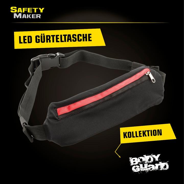 Image du produit SafetyMaker Sac banane LED noir/rouge